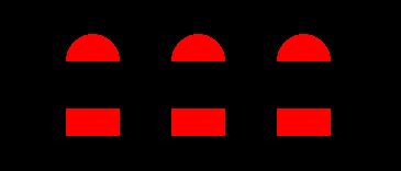 Red spots suggesting sine versus square waves